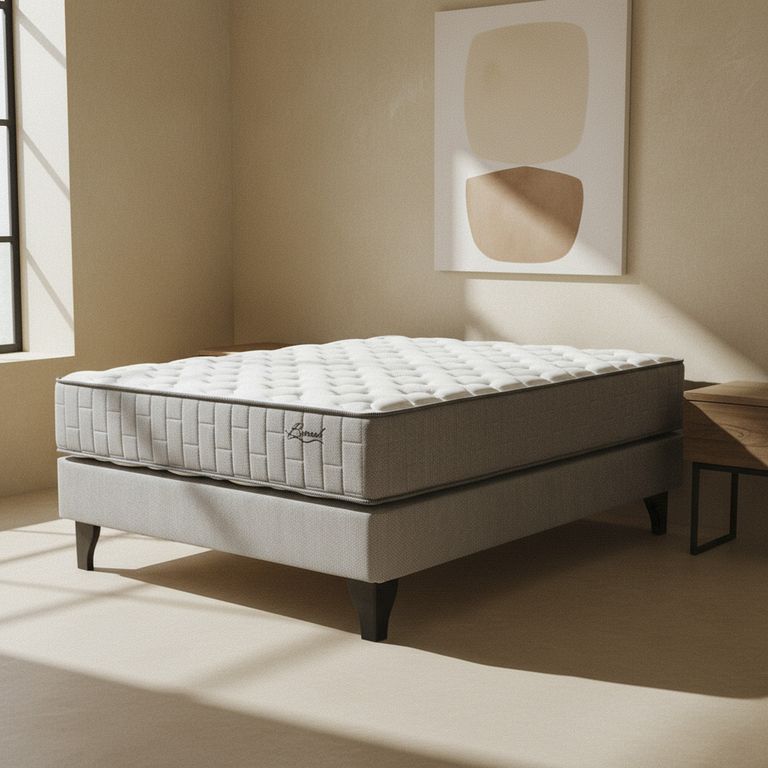 MANTAHUE Cama 2 plazas Europea Boreal Dos Beige