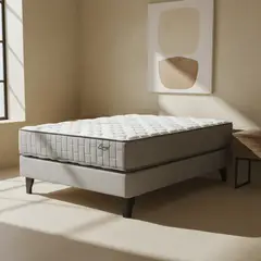 MANTAHUE - Cama 2 plazas Europea Boreal Dos Beige