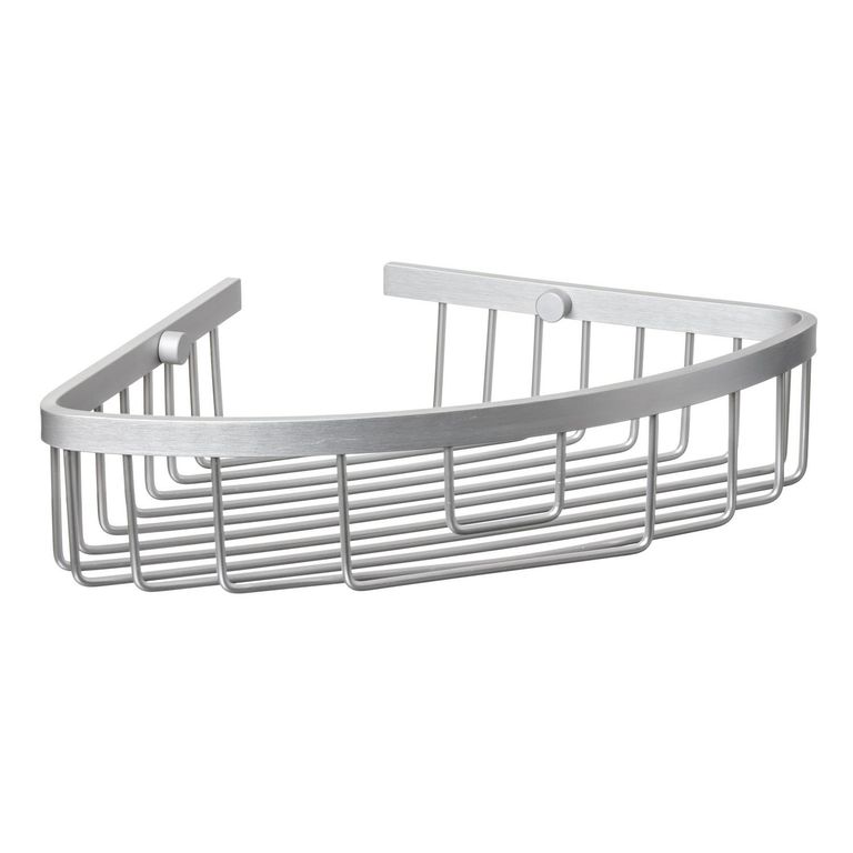 Cestillo rincón 22,5x6,5x22,5 cm aluminio