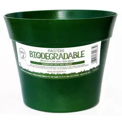 DECOGREEN - Set Macetero y Plato Biodegradable de Bambú 25x17 Musgo