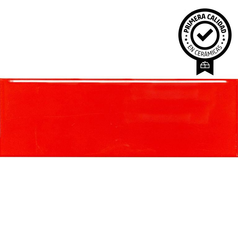 Cerámica 10x30 cm Ice colors red brillante Rojo 1.2 m2