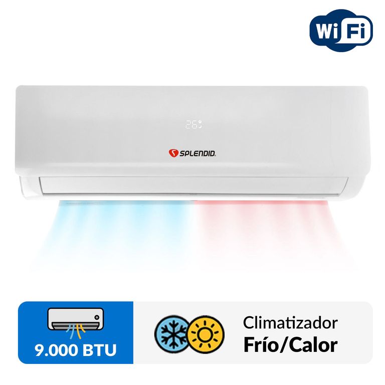 Aire acondicionado split inverter 9000BTU frio/calor WIFI