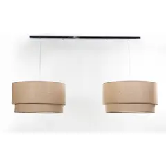 DISEÑO 3 - Lámpara de colgar doble cruda 2 luces E27.