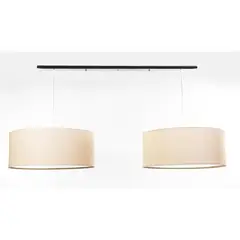 DISEÑO 3 - Lámpara de colgar cromo doble pantalla 4 luces E27.