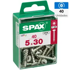 SPAX AMERICAN SCREW - Tornillo Tirafondo Madera Aglomerada 30 mm 5 mm 40 unidad(es)