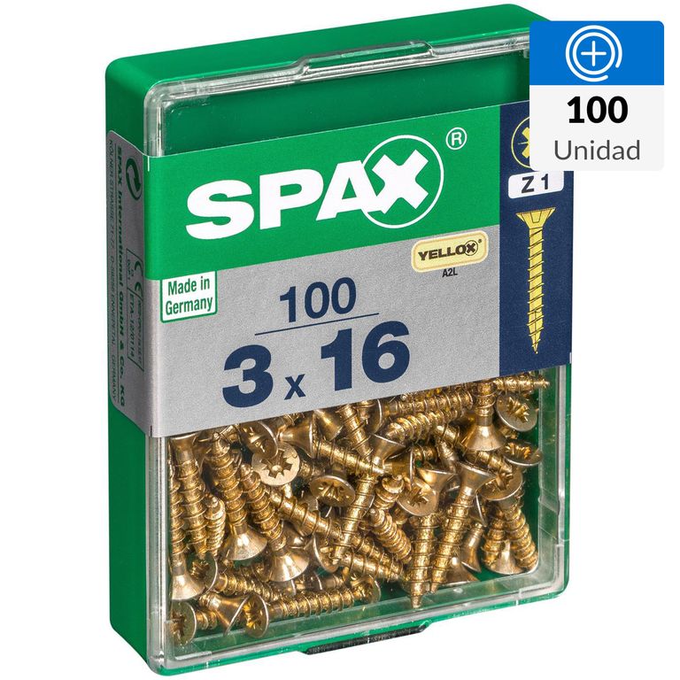 SPAX AMERICAN SCREW - Tornillo Spax Tirafondo Cabeza Plana Madera ...