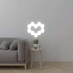 HB LEDS - Set 6 luces hexagonales led RGB con control
