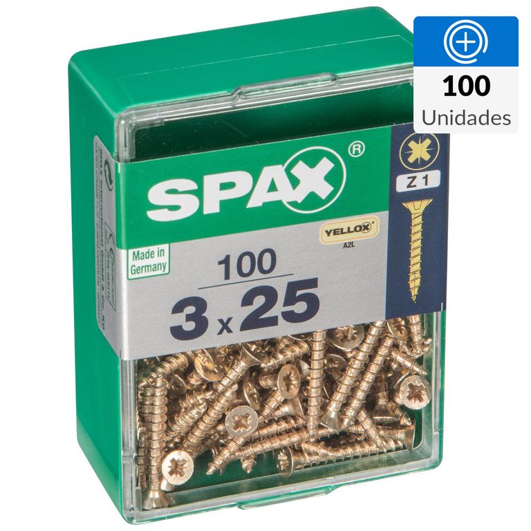 SPAX AMERICAN SCREW - Tornillo Spax Tirafondo Cabeza Plana Madera ...