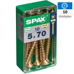 SPAX AMERICAN SCREW - Tornillo Tirafondo Madera Aglomerada 70 mm 5 mm 10 unidad(es)
