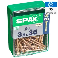 SPAX AMERICAN SCREW - Tornillo Tirafondo Madera Aglomerada 35 mm 3.5 mm 50 unidad(es)