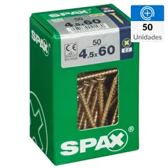 SPAX AMERICAN SCREW - Tornillo Tirafondo Madera Aglomerada 60 mm 4.5 mm 50 unidad(es)