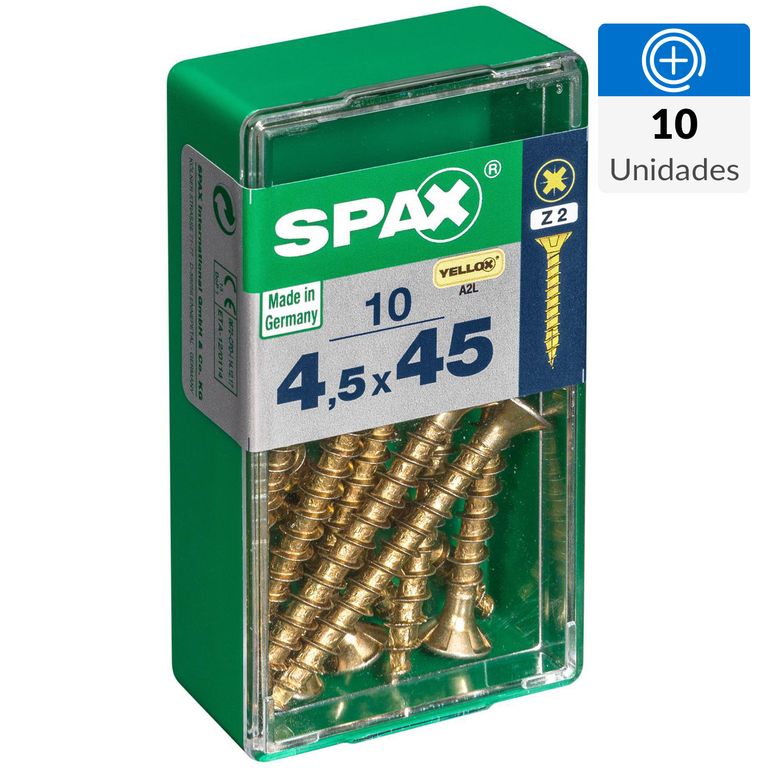 SPAX AMERICAN SCREW - Tornillo Spax Tirafondo Cabeza Plana Madera ...