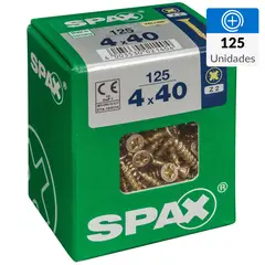 SPAX AMERICAN SCREW - Tornillo Tirafondo Madera Aglomerada 40 mm 4 mm 125 unidad(es)