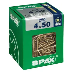 SPAX AMERICAN SCREW - Tornillo Tirafondo Madera Aglomerada 50 mm 4 mm 250 unidad(es)