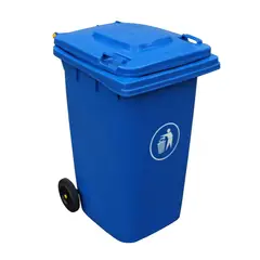 SIGNET CLASSICS - Basurero Contenedor Signet 120 Litros Con Ruedas Azul Para Residuos