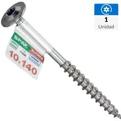 SPAX AMERICAN SCREW - Tornillo Spax Tirafondo Cabeza Lenteja Madera Aglomerada 14 mm 10 mm 1 Unidades