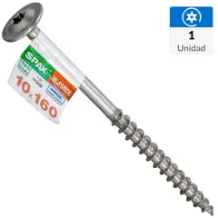SPAX AMERICAN SCREW - Tornillo Spax Tirafondo Cabeza Lenteja Madera Aglomerada 16 mm 10 mm 1 Unidades