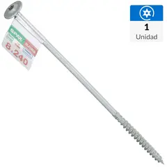 SPAX AMERICAN SCREW - Tornillo Spax Tirafondo Cabeza Lenteja Madera Aglomerada 240 mm 8 mm 1 Unidades