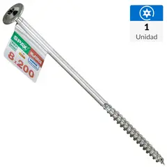SPAX AMERICAN SCREW - Tornillo Spax Tirafondo Cabeza Lenteja Madera Aglomerada 200 mm 8 mm 1 unidad(es)