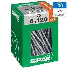 SPAX AMERICAN SCREW - Tornillo Tirafondo Madera Aglomerada 120 mm 6 mm 75 unidad(es)