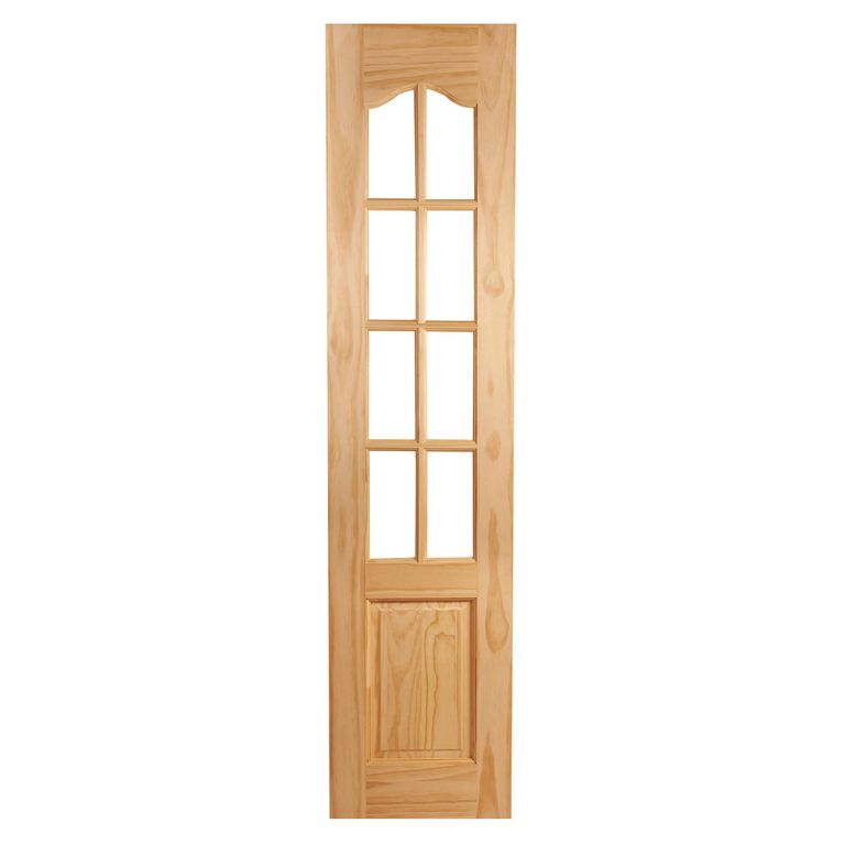 Mampara Madera pino radiata 50x200 cm 8 Vidrios Café