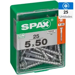 SPAX AMERICAN SCREW - Tornillo Tirafondo Madera Aglomerada 50 mm 5 mm 25 unidad(es)