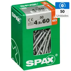 SPAX AMERICAN SCREW - Tornillo Tirafondo Madera Aglomerada 60 mm 4.5 mm 50 unidad(es)