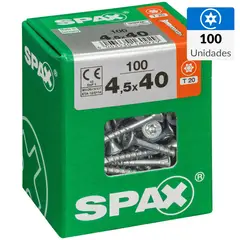 SPAX AMERICAN SCREW - Tornillo Tirafondo Madera Aglomerada 40 mm 4.5 mm 100 unidad(es)