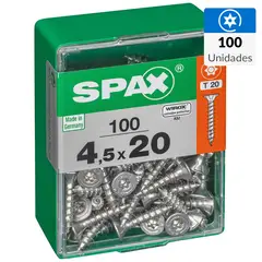SPAX AMERICAN SCREW - Tornillo Tirafondo Madera Aglomerada 20 mm 4.5 mm 100 unidad(es)