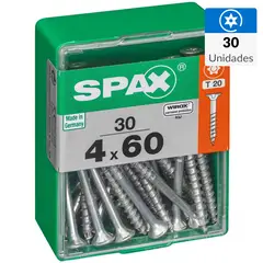 SPAX AMERICAN SCREW - Tornillo Tirafondo Madera Aglomerada 60 mm 4 mm 30 unidad(es)