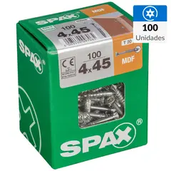 SPAX AMERICAN SCREW - Tornillo Tirafondo Madera Aglomerada 45 mm 4 mm 100 unidad(es)