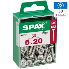 SPAX AMERICAN SCREW - Tornillo Tirafondo Madera Aglomerada 20 mm 5 mm 50 unidad(es)