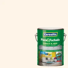CERESITA - Esmalte al Agua Pieza y Fachada Satinado 1 galón(es) Blanco Soaring White