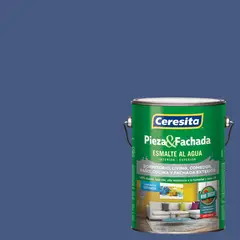 CERESITA - Esmalte al Agua Pieza y Fachada 1 galón(es) Satinado Azul Enchanted Blue