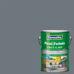 CERESITA - Esmalte al Agua Pieza y Fachada Satinado 1 galón(es) Gris Rock Garden
