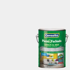 CERESITA - Esmalte al Agua Pieza y Fachada Satinado 1 galón(es) Blanco Invierno