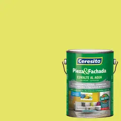 CERESITA - Esmalte al Agua Pieza y Fachada 1 galón(es) Satinado Verde Manzana