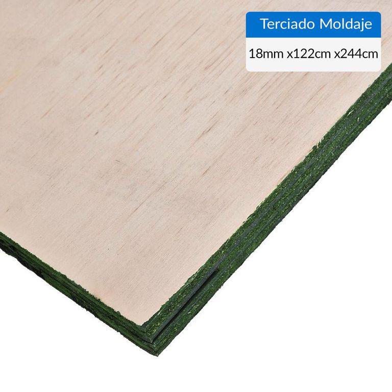 Terciado Moldaje Pino 18 mm 122x244 cm