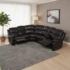 CIC - Sofá Seccional 5 cuerpos ANDALUCIA 205x102x92 cm Café