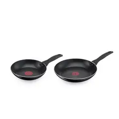 TEFAL - Set 2 Sartenes Easy Cook 26 cm Aluminio Negro