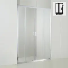 KLIPEN - Mampara corredera rectangular 140x198 cm vidrio templado