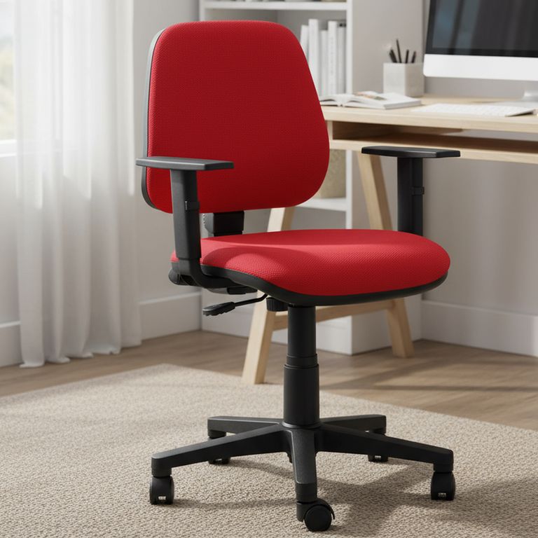 Silla Escritorio Rudy Brazos Rojo