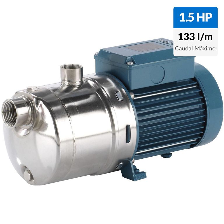 Bomba multietapa en acero inoxidable AISI304 1,5HP