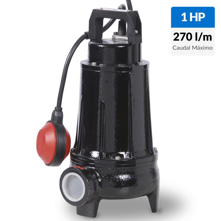 Bomba sumergible para aguas negras 1,0HP