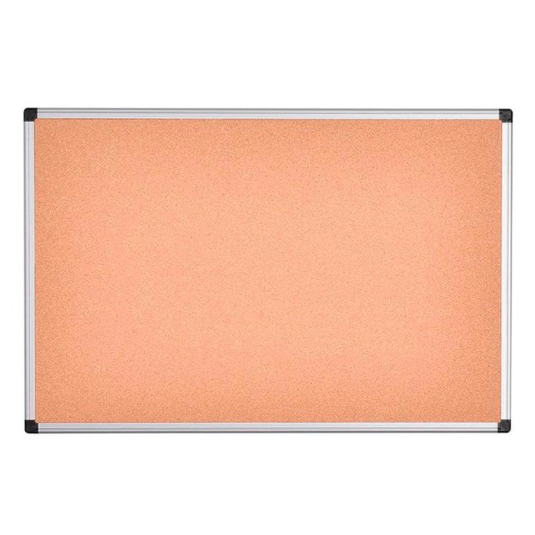 Pizarra corcho 90x60 marco aluminio bi-silque