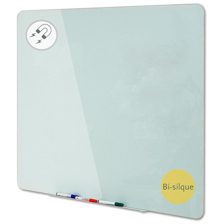 Pizarra vidrio magnética 150x120 bi-silque