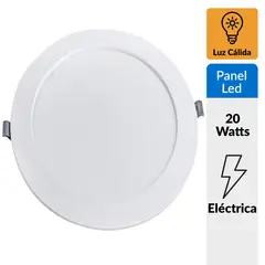 HB LEDS - Panel LED Embutido Redondo AD 20W Cálido