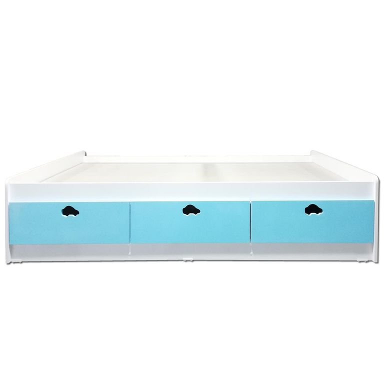 MUEBLES KIDS Cama 1.5 plazas Infantil Auto Multicolor