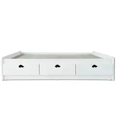 MUEBLES KIDS - Cama 1 plaza Flor blanca