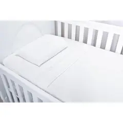 KIDSCOOL - Juego de Sábanas Infantil 144 Hilos Blanco